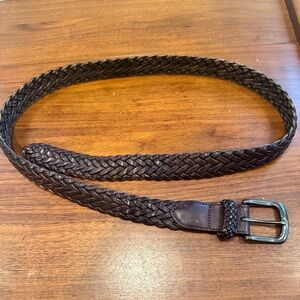 Leather Orvis Latigo Brown Braided Belt Size 38
